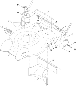 Housing Assembly Diagram and Parts List for 10605 (312000001-312999999)(2012) Lawn Boy Lawn Mower
